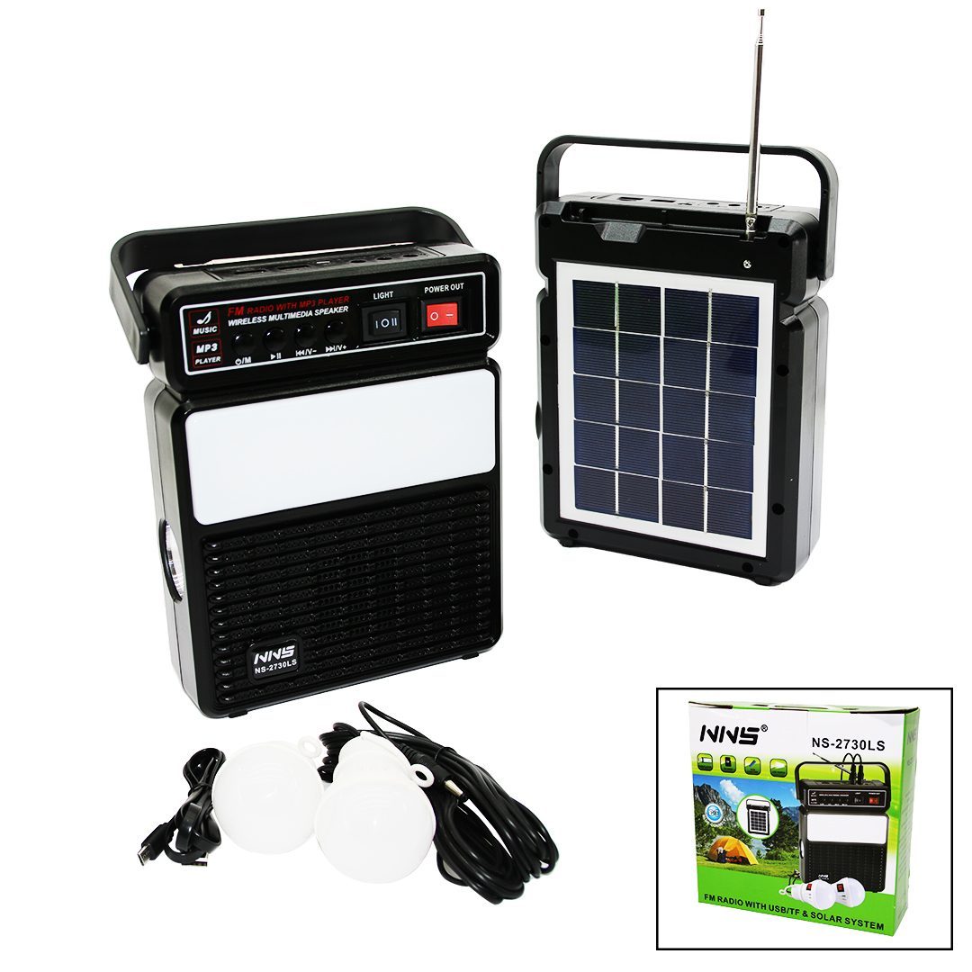 3ın1 - Solar2in1 Dik Model El Feneri - Radyo - Mp3bluetooth - Usb/ Tf Port - 2 Parça  Ampul Kablolu - Powerbank (4172)