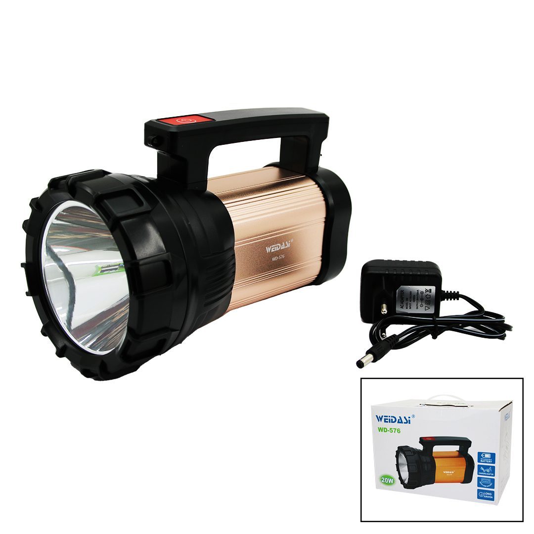 20w El Feneri - Projektör - Fiş Şarjlı - Metal Gövde - Powerbank (4172)
