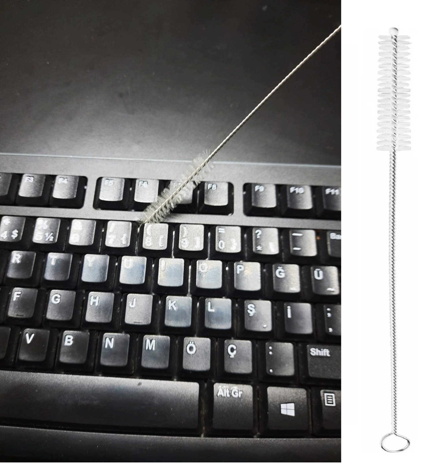 3 Lü Pratik Fırça  Esnek Bükülebilir Klavye Mouse Arası Temizlik Fırçası (4172)