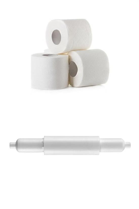 Wc Tuvalet Kağıdı Makarası Beyaz Tuvalet Kağıdı Tutucu Makara (4172)
