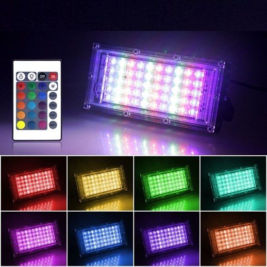 Kumandalı Led Işık Dış Cephe Aydınlatması çok Renkli Rgb led Panel Işık Partiled Aydınlatma (4172)