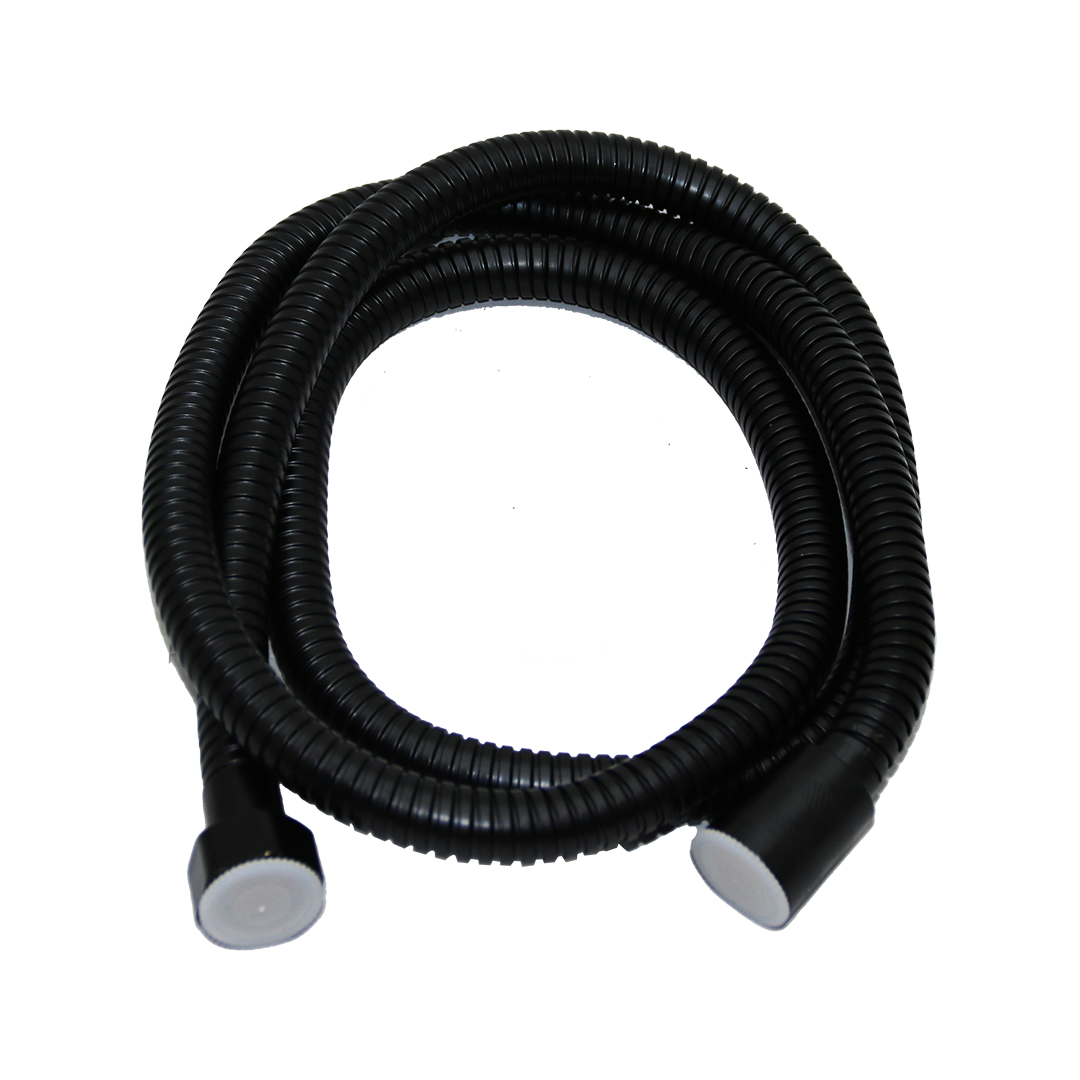 Poşetli Siyah Örgülü Duş Hortumu Spirali 150cm (4172)