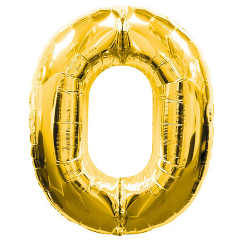 0 Rakamlı Folyo Balon Gold Renk  40 İnç (4172)