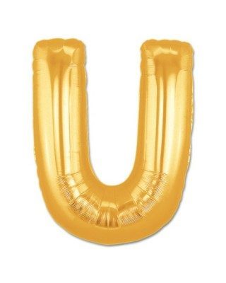 U Harf Folyo Balon Altın Renk  40 İnç (4172)