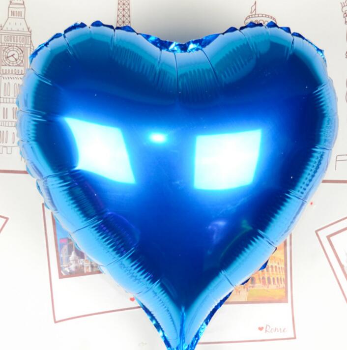 Kalp Uçan Balon Folyo Mavi 80 Cm 32 İnç (4172)