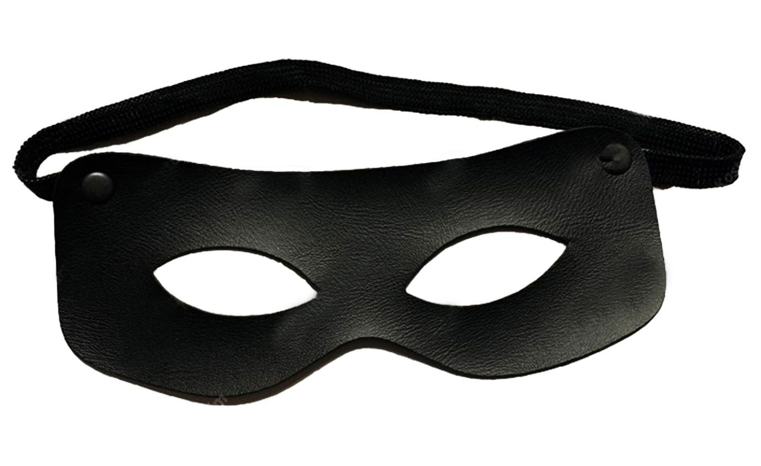 Siyah Renk Vinleks Deri Malzemeden İmal Zorro Maskesi Hırsız Maskesi 7x16 Cm (4172)