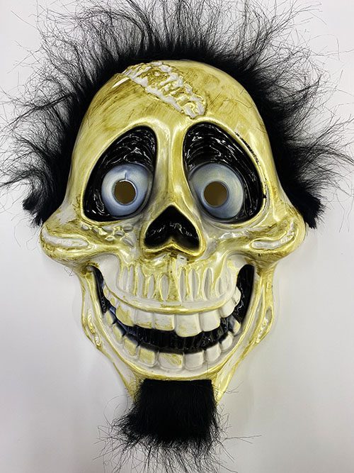 Siyah Peluş Saçlı Coco Hector Rivera Maskesi 25x23 Cm (4172)