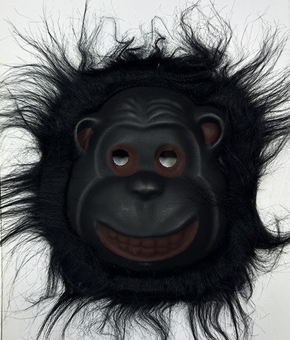 Orangutan Maskesi - Maymun Maskesi - Goril Maskesi Yetişkin Çocuk Uyumlu Siyah Renk Model 1 (4172)