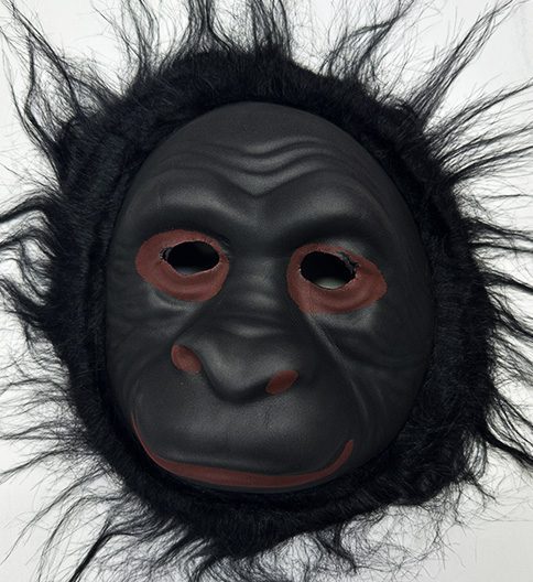 Orangutan Maskesi - Maymun Maskesi - Goril Maskesi Yetişkin Çocuk Uyumlu Siyah Renk Model 3 (4172)