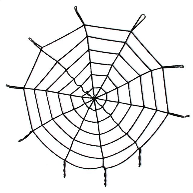 Halloween Cadılar Bayramı Örümcek Ağ Dekor Siyah 1.5 Metre (4172)
