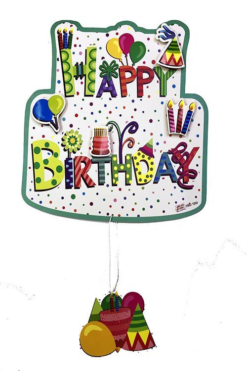 Happy Birthday Yazılı Asmalı 3d Doğum Günü Süslemesi (4172)