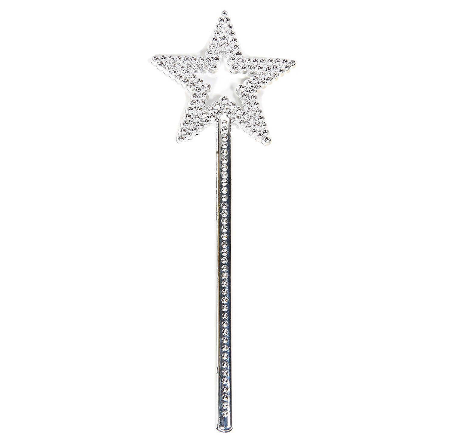 Yıldız Model Peri Asası Melek Asası Prenses Asası Metalize Gümüş Renk (4172)