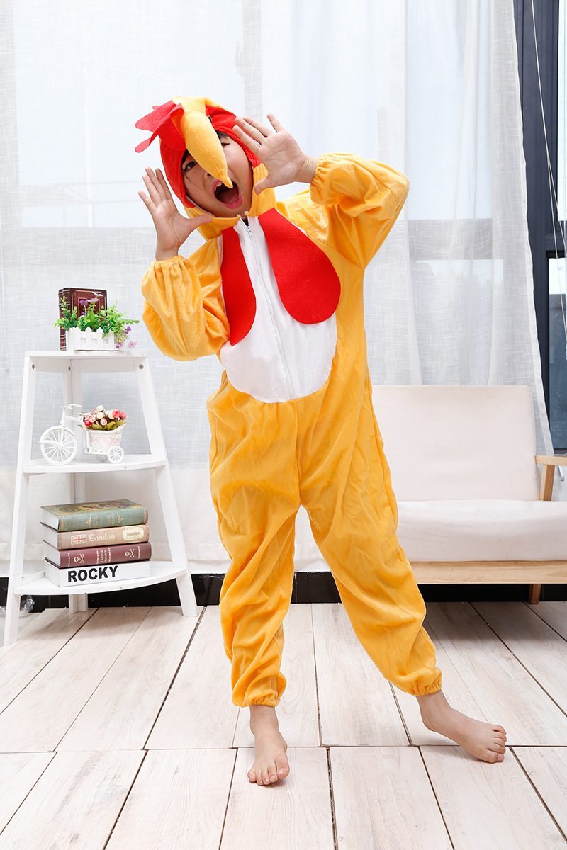 Çocuk Horoz Kostümü - Tavuk Kostümü 4-5 Yaş 100 Cm (4172)