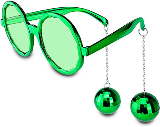 Disko Toplu Küpeli Parti Gözlüğü Yeşil Renk (4172)