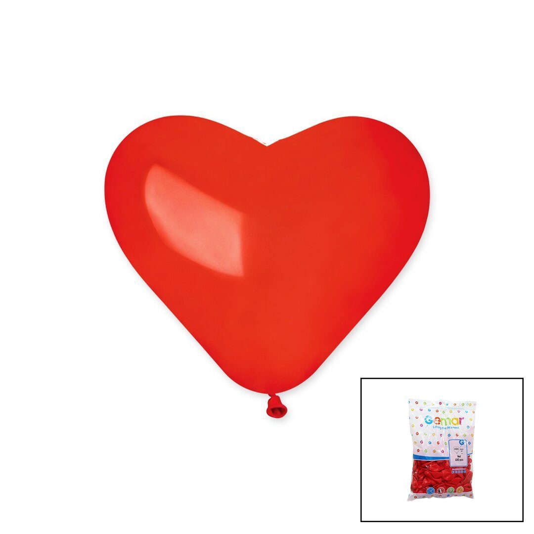 Kırmızı Kalp Balon 10 İnç - 25cm - 100pcs (4172)