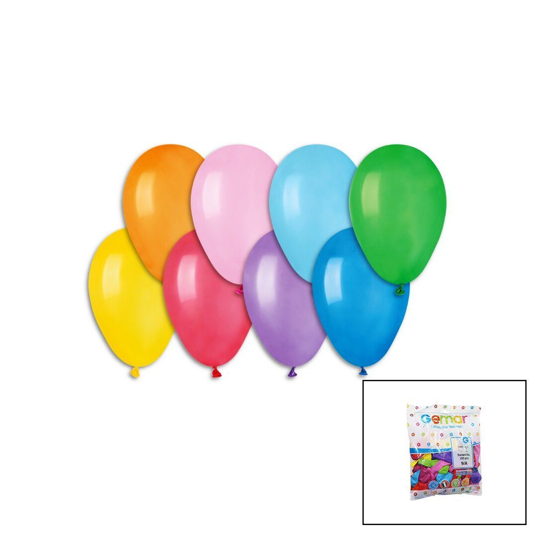 Klasik Renkli Balon 7 İnç - 19cm - 100pcs (4172)