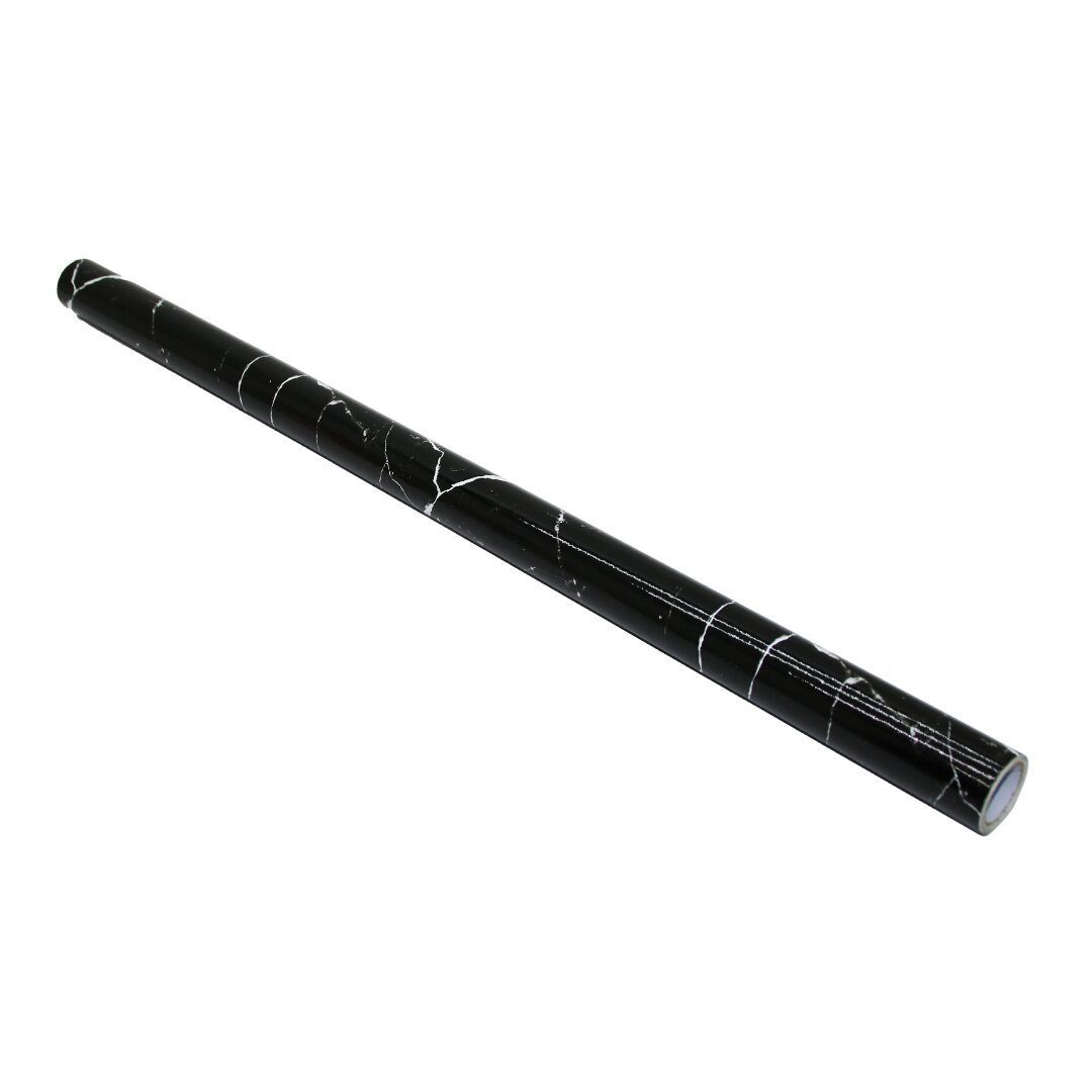 60cm - Siyah Mermer Tezgah Üstü Yapışkanlı Alüminyum Folyo Sticker (4172)