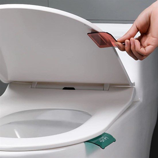 Hijyenik Taşınabilir Yapışkanlı Tuvalet Koltuk Kaldırıcı Klozet Kapak Kaldırma Pedi Tutamacı (4172)