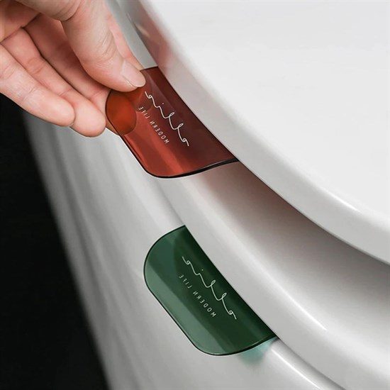 Hijyenik Taşınabilir Yapışkanlı Tuvalet Koltuk Kaldırıcı Klozet Kapak Kaldırma Pedi Tutamacı (4172)