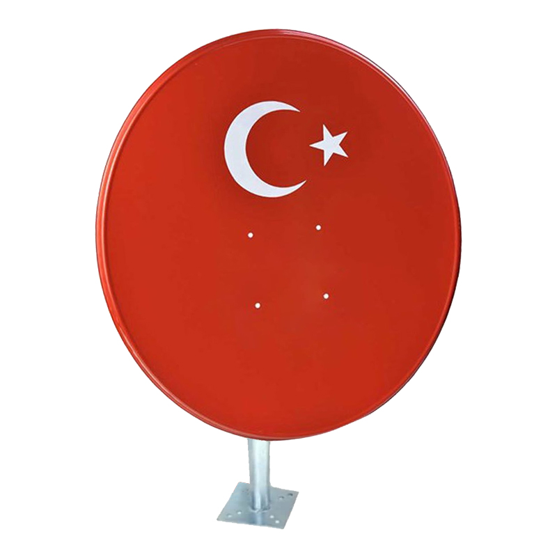 Mag Kırmızı Bayrak Baskılı 80 Cm Ofset Çanak Anten (küçük Mount)(10lu Paket) (4172)