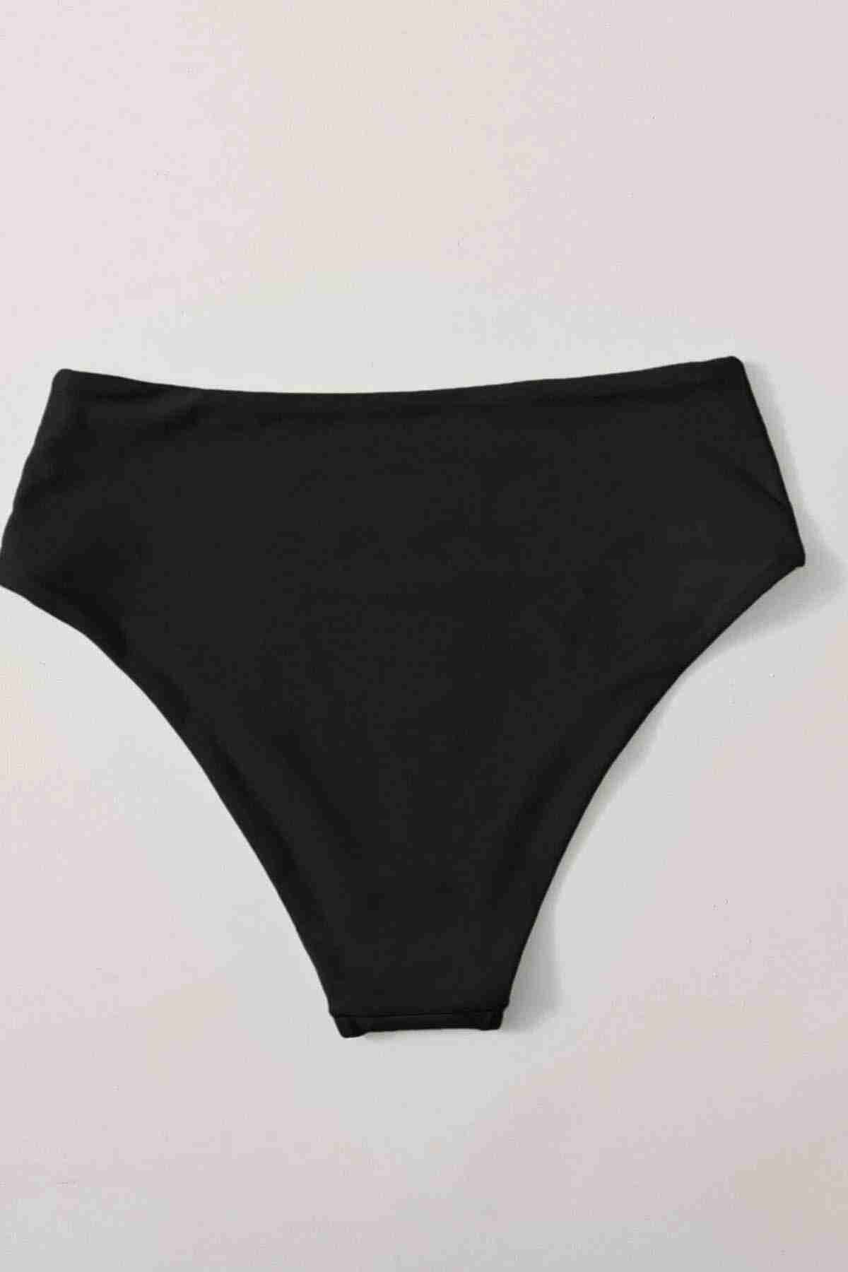 Yüksek Bel Bikini Altı Siyah (Lisinya)