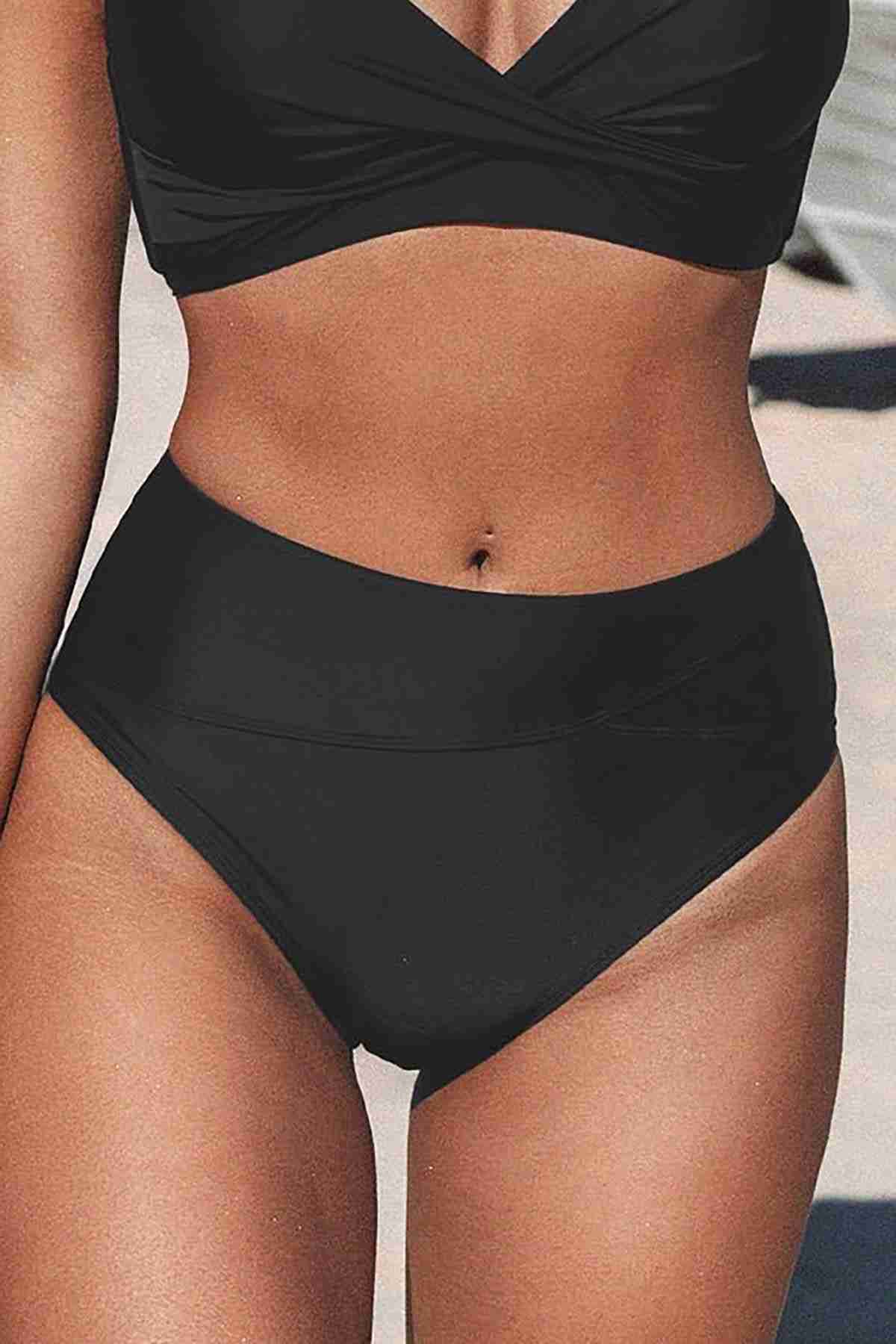 Yüksek Bel Bikini Altı Siyah (Lisinya)