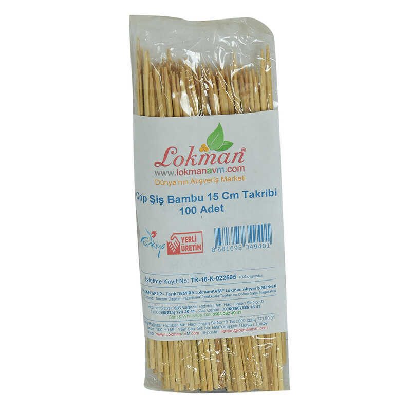 Lisinya214 Çöp Şiş Bambu Şişleri 15 Cm Takribi 100 Adet 1 Paket