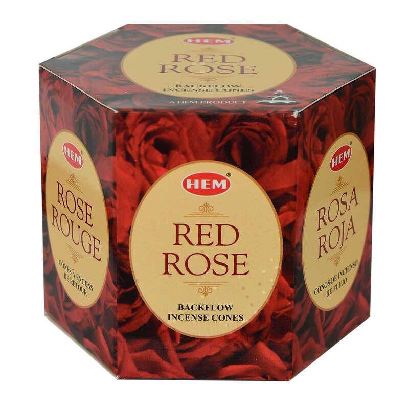 Lisinya214 Geri Akış Şelale Kırmızı Gül Kokulu 40 Konik Tütsü - Red Rose Backflow Incense Cones