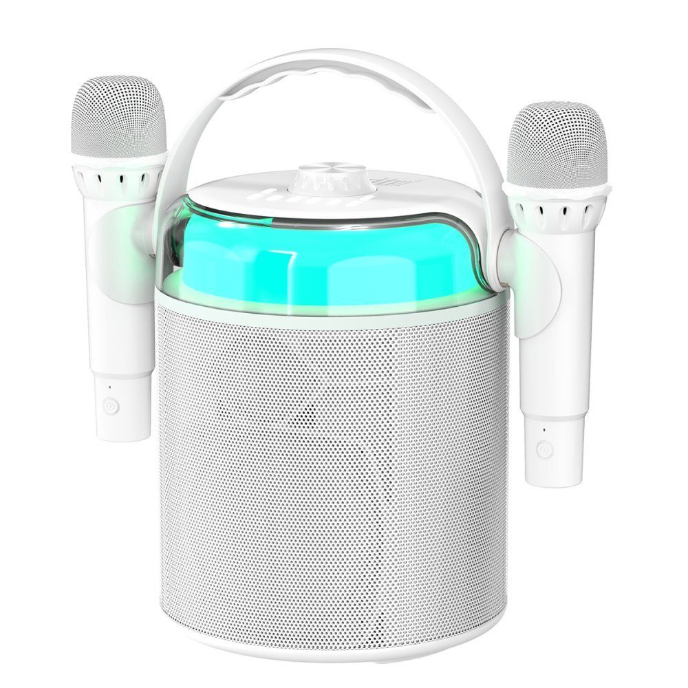Lisinya192 Earldom A30 Rgb Işıklı Karaoke Mikrofonlu Bluetooth Kablosuz Hoparlör - Ürün Rengi : Beyaz