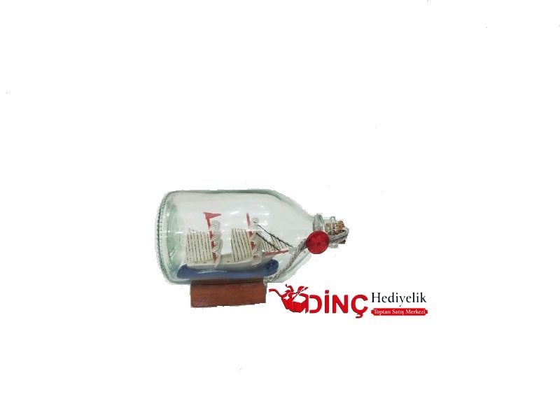 Lisinya192 Orta Boy Şişe İçerisinde Gemi Maketi