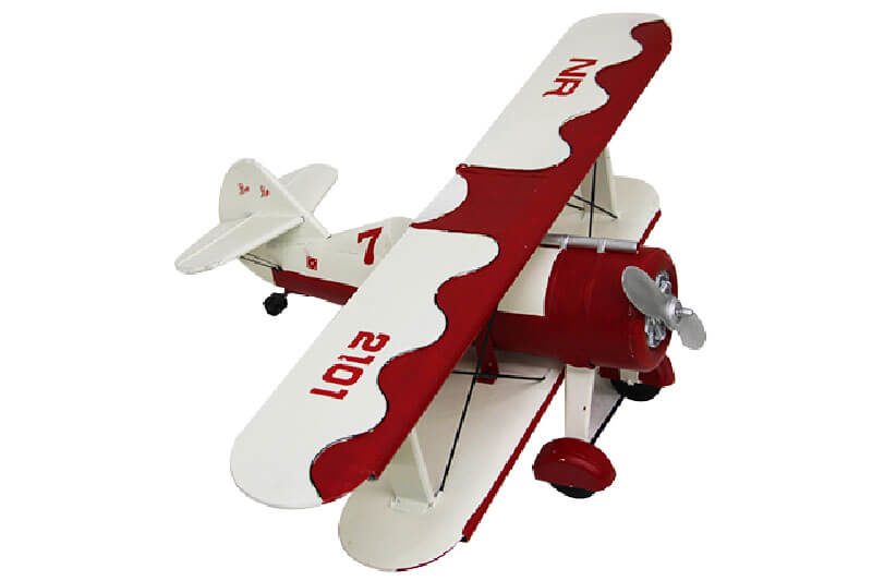 Lisinya192 Dekoratif Metal Uçak Çift Kanatlı