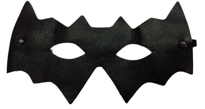 Lisinya193 Siyah Renk Vinleks Deri Malzemeden İmal Batman Maskesi 10x20 cm