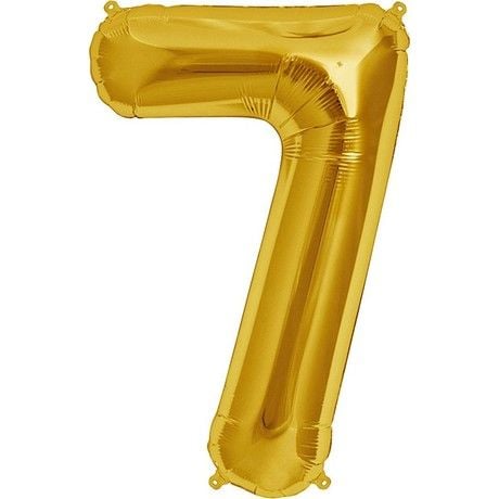 Lisinya193 Şekilli Supershape Gold Rakam Folyo Balon 7 Numara