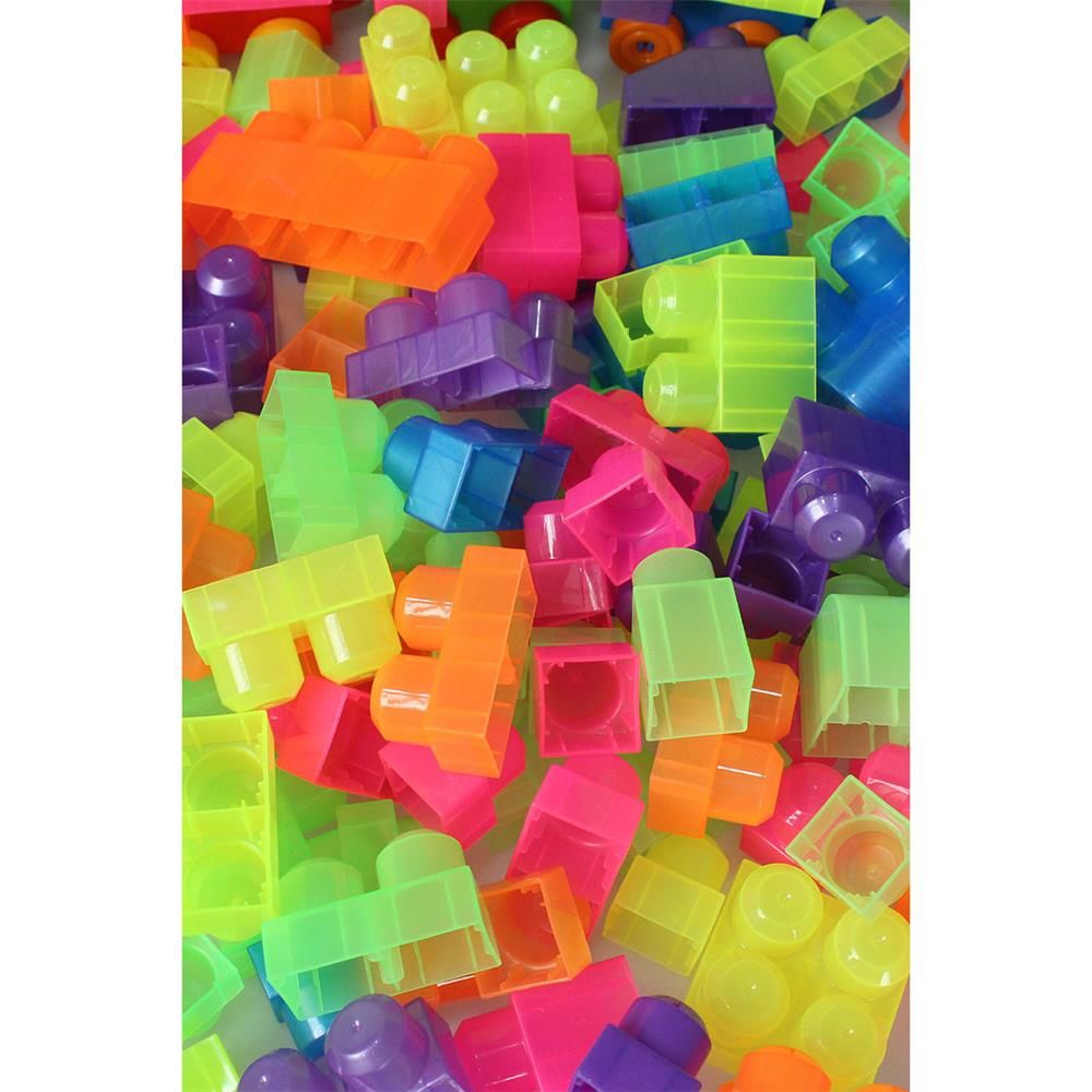 Lisinya193 3080 Play Blox Neon Blok Yapı Oyuncakları 83 Parça ,Kovalı ,1 Yaş ve Üzeri