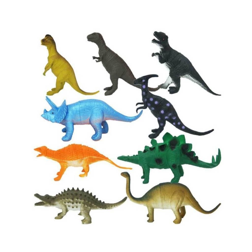 Lisinya193 0714 Dinozorların Dünyası Poşetli 9'lu Hayvan Oyun Seti -Sunman