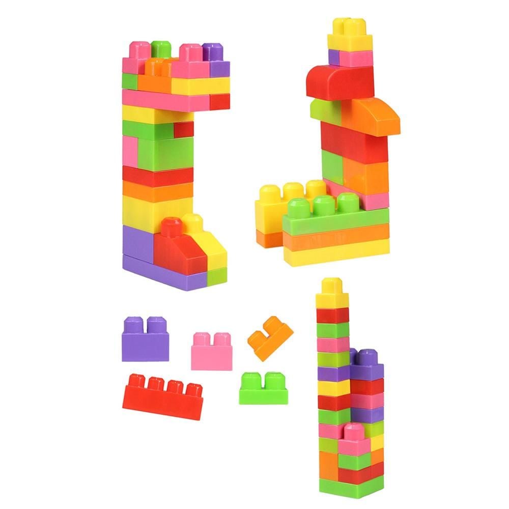 Lisinya193 Play Blox Yapı Oyuncakları 56 Parça Çantalı Parlak Renkler Mega Blok Seti 2892