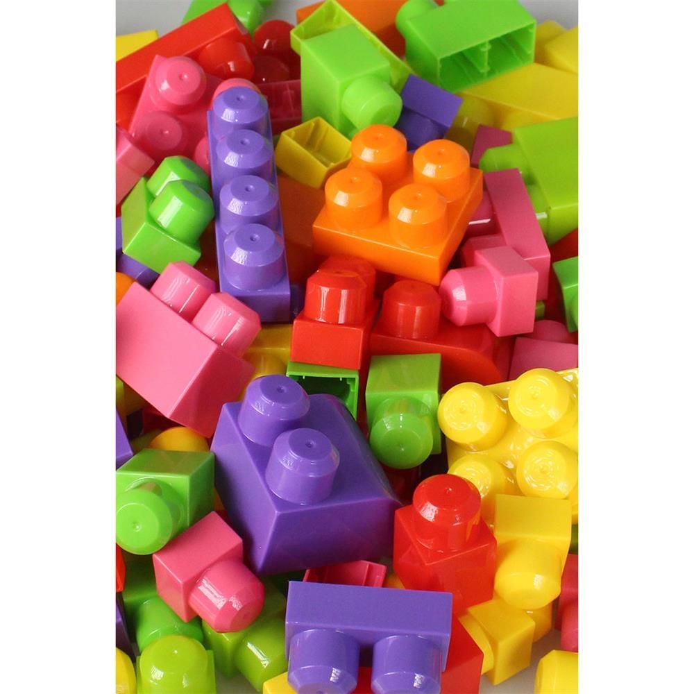 Lisinya193 Play Blox Yapı Oyuncakları 56 Parça Çantalı Parlak Renkler Mega Blok Seti 2892