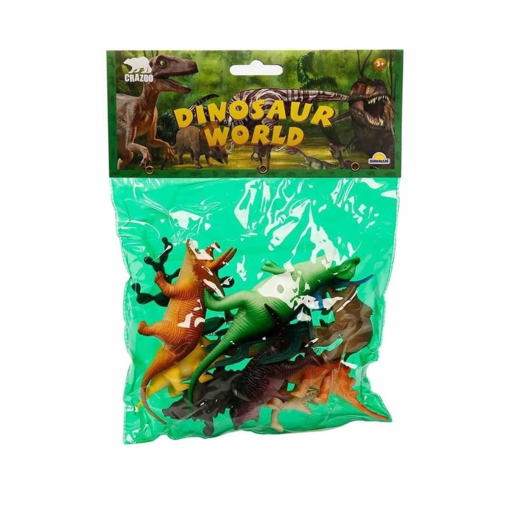 Lisinya193 0710 Dinozorların Dünyası Poşetli Hayvan Oyun Seti Orta Boy
