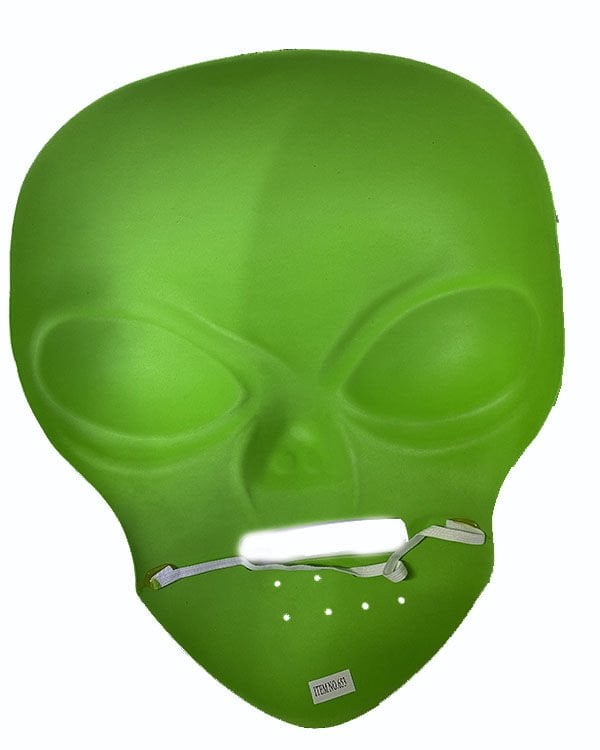 Lisinya193 Ghoulish Productions Green Alien Mask 45x30 cm ( UZAYLI )