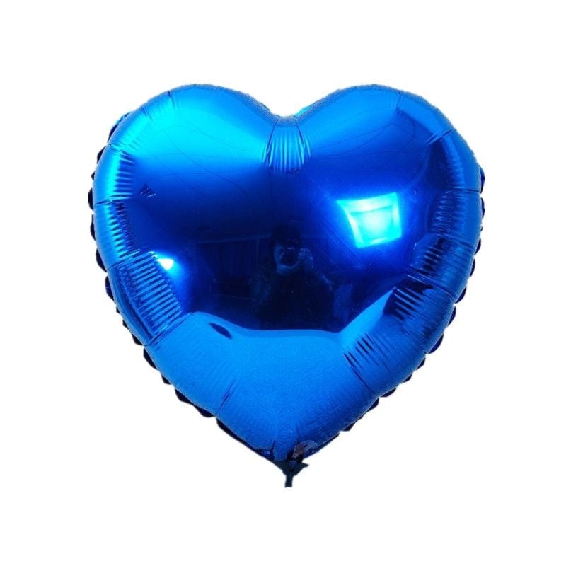 Lisinya193 Kalp Balon Folyo Mavi 60 cm 24 inç