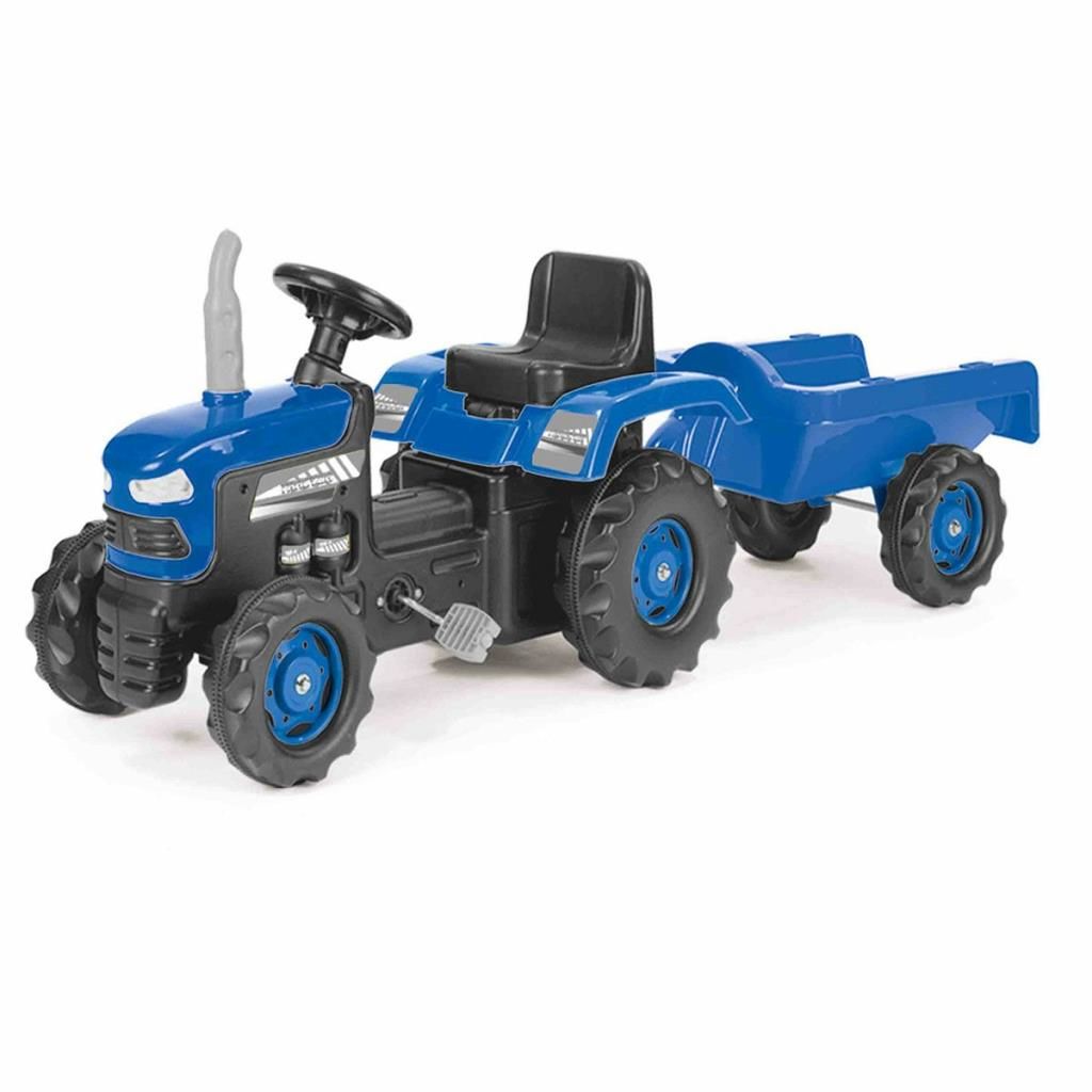 Lisinya193 8253 Dolu Römorklu Pedallı Traktör -Mavi