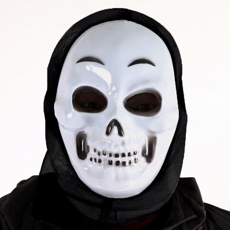 Lisinya193 Plastik Kuru Kafa Maskesi - Kapişonlu İskelet Maskesi 27x20 cm