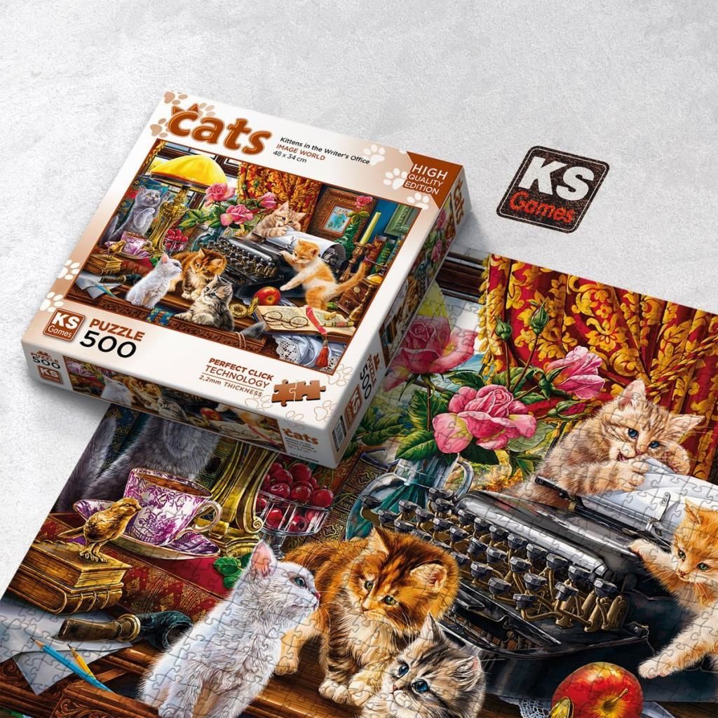 Lisinya193 20052 Kittens in the Writer’s Office 500 Parça Puzzle