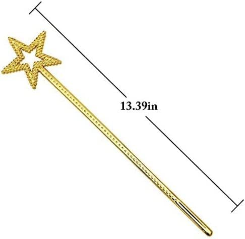 Lisinya193 Altın Renk Yıldız Peri Asası Peri Değneği 34 cm 1 Adet