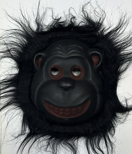 Lisinya193 Orangutan Maskesi - Maymun Maskesi - Goril Maskesi Yetişkin Çocuk Uyumlu Siyah Renk Model 1