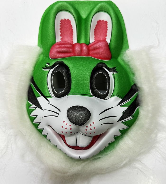 Lisinya193 Tavşan Maskesi Sevimli Yeşil Renk Yetişkin Çocuk Uyumlu Model 6