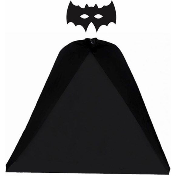 Lisinya193 Batman Pelerini  Maske Seti Çocuk Boy - Yarasa Pelerin  Maske Seti 90 cm