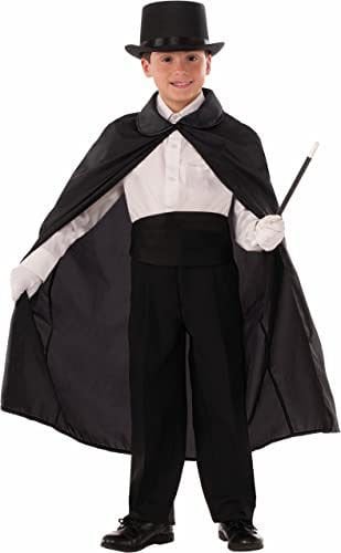 Lisinya193 Sihirbaz Pelerini 90 cm  Sihirbaz Şapkası Siyah Renk Çocuk Boy