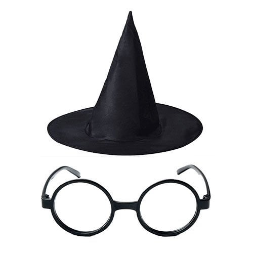Lisinya193 Harry Potter Büyücü Şapkası  Harry Potter Büyücü Gözlüğü Siyah Renk