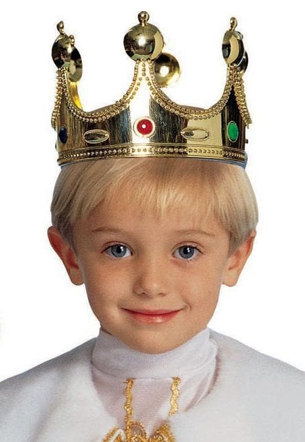 Lisinya193 Plastik Kral Tacı Altın Renk Çocuk Boy
